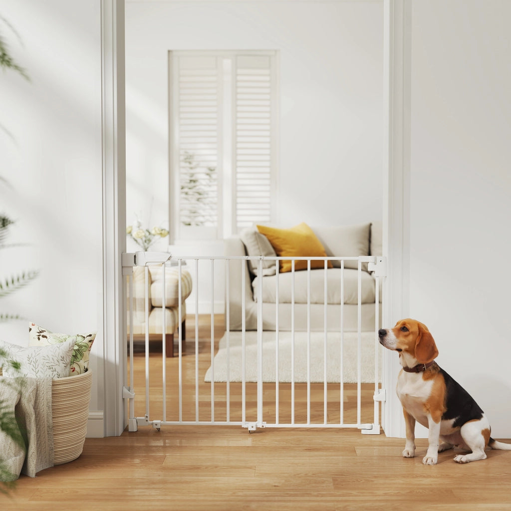 Cancello per Cani ¨C zephmum ¨C Bianco 74.5-111.5 cm