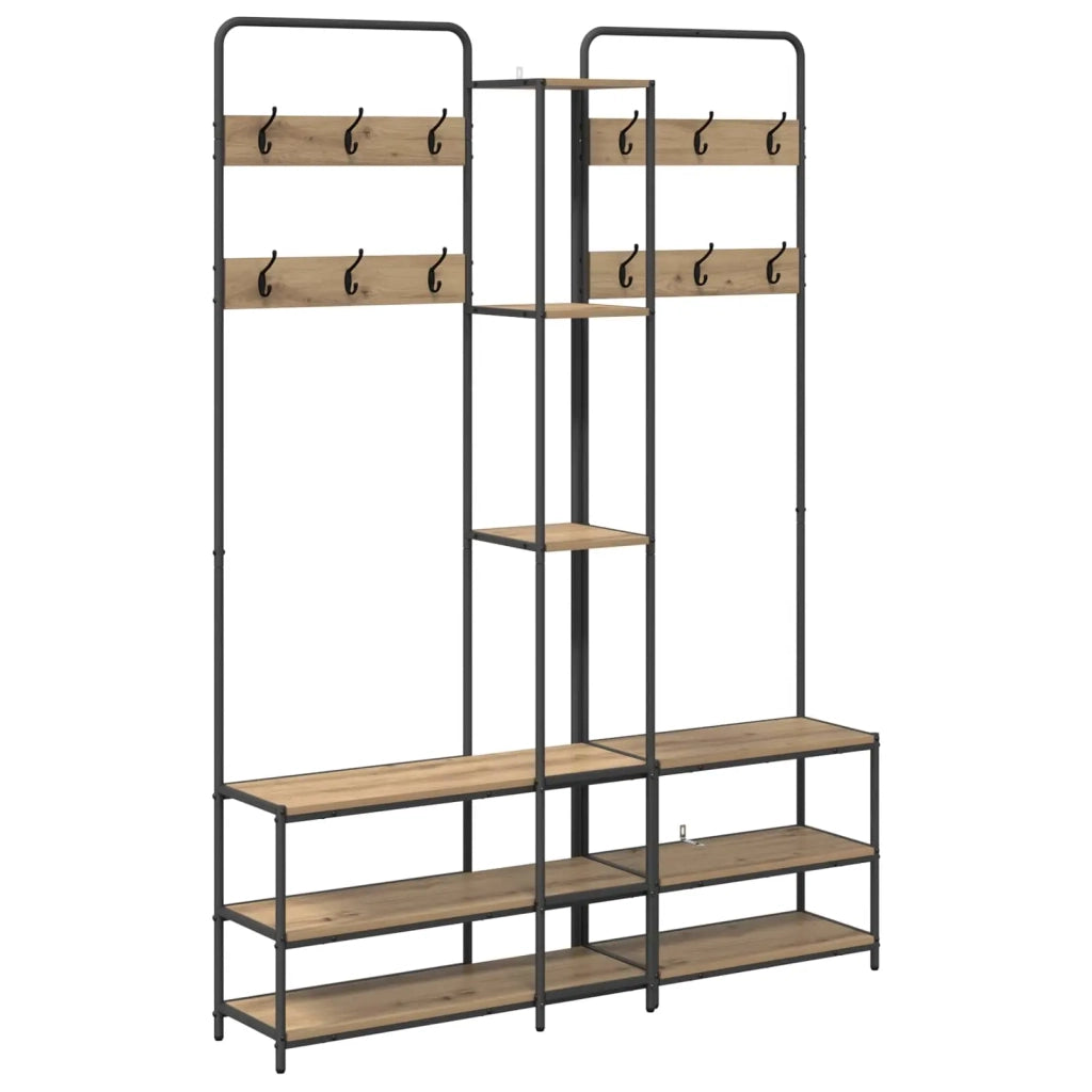Appendiabiti con panca per scarpe Rovere Artigianale 8012049