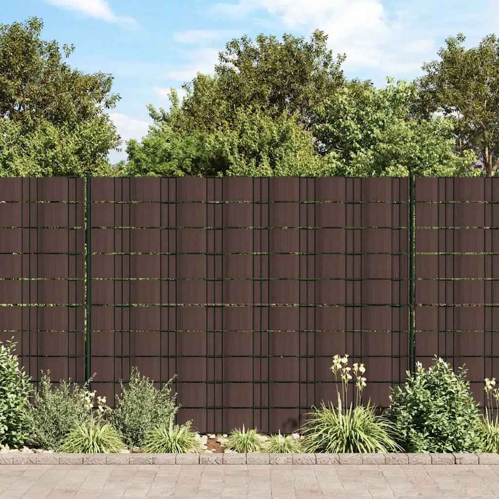Recinzione Frangivento 4 pz in PVC 35x0,19m Marrone 147863