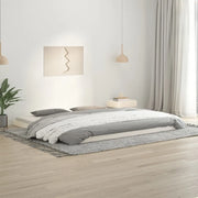 Giroletto senza Materasso-Struttura Letto Bianco 200x200 cm Legno Massello Pino 279050