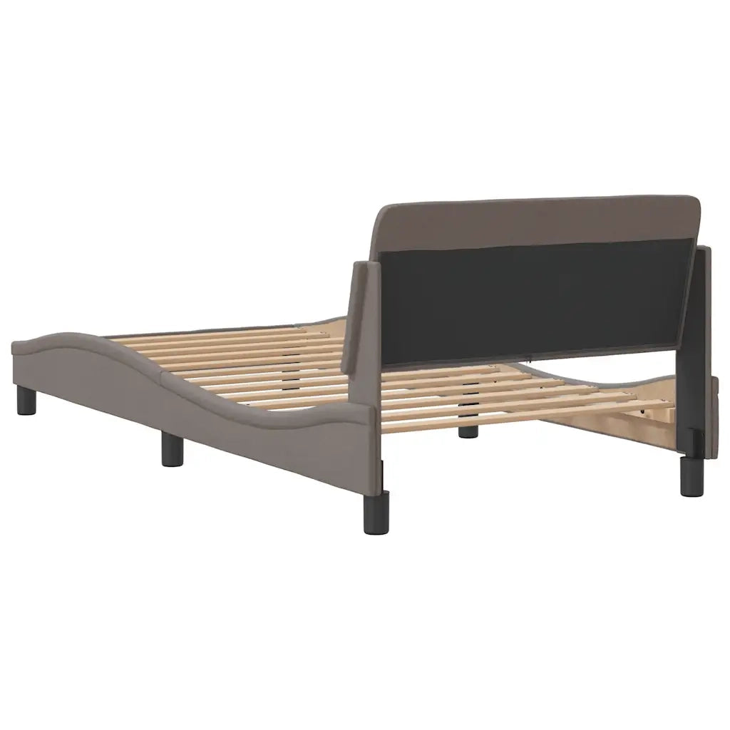 Giroletto-Struttura Letto Dover Tortora 100x200 cm in Tessuto