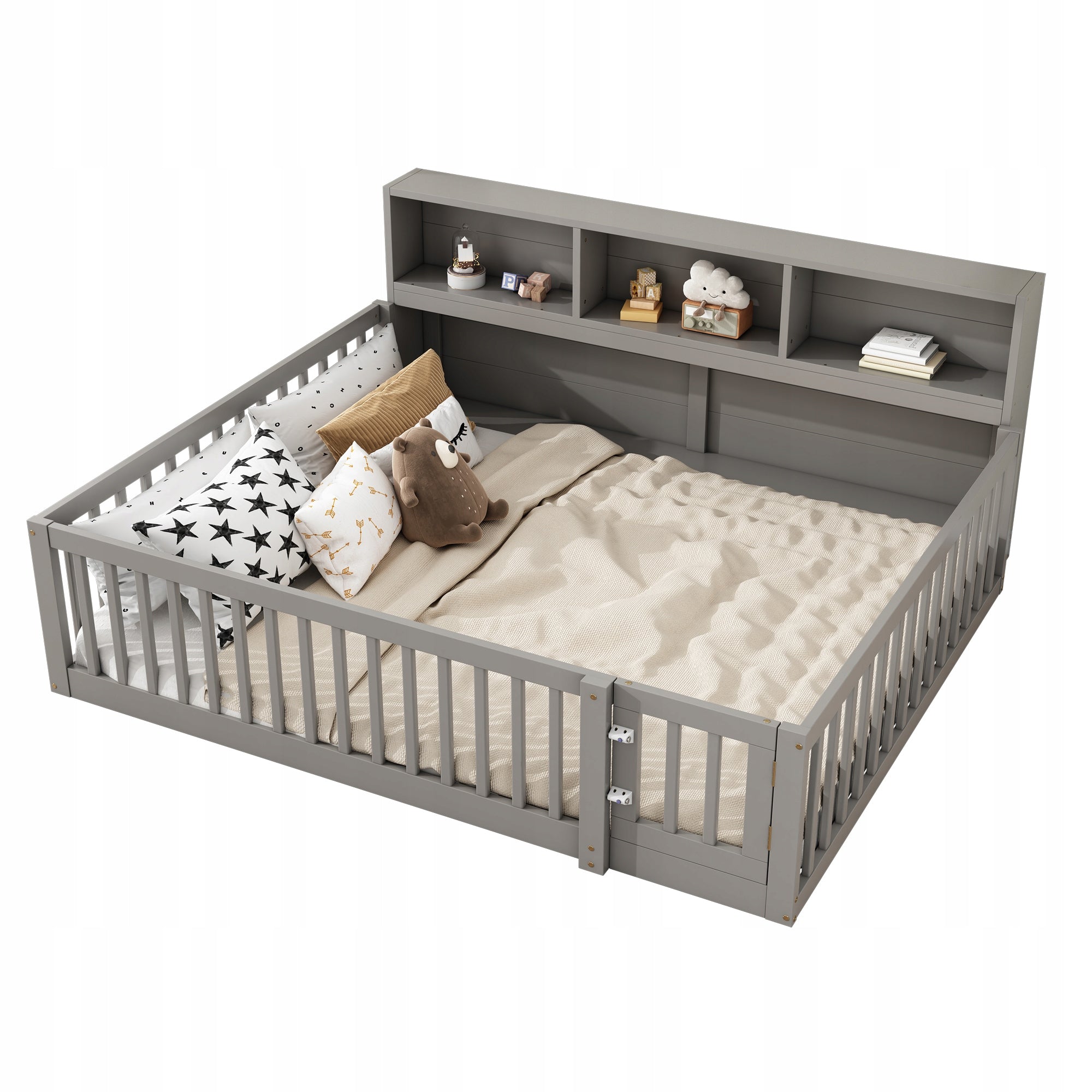 Divano letto 140x200 - Xylo - Grigio, pino