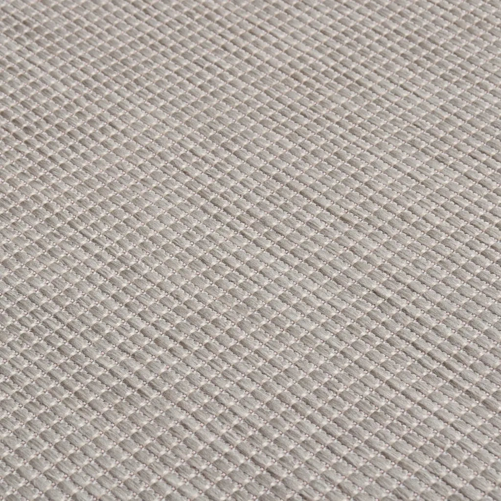 Tappeto da Esterni a Tessitura Piatta 120x170 cm Grigio Chiaro 340781