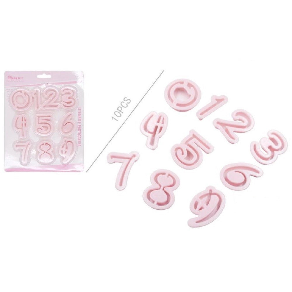 Trade Shop - Kit 10 Stampi Numeri Indipendenti Per Cioccolatini Torte Pasta Di Zucchero 99021 -