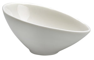 Set 6 Coppette Oblique 8x11,5x5,5 cm in Porcellana Allluminica Kaleidos Aluxina Bianche