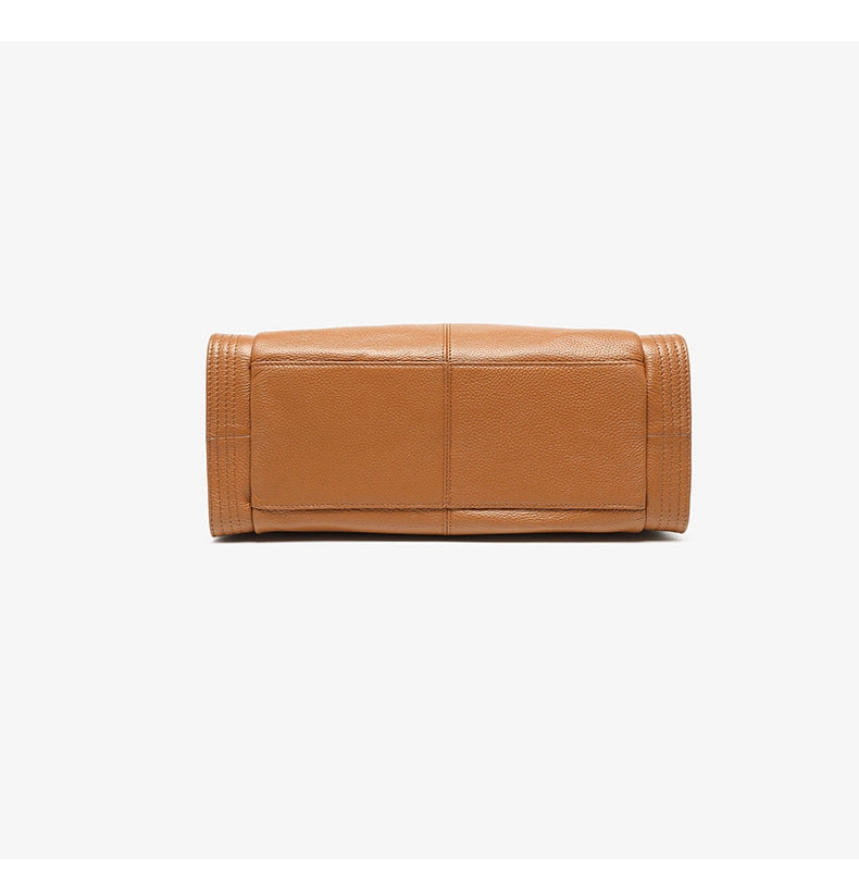 Borsa a tracolla da donna in vera pelle, alla moda, colore marrone.