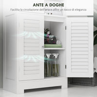 Mobile Colonna Bagno 60x30x170,5 cm con 3 Armadietti Bianco