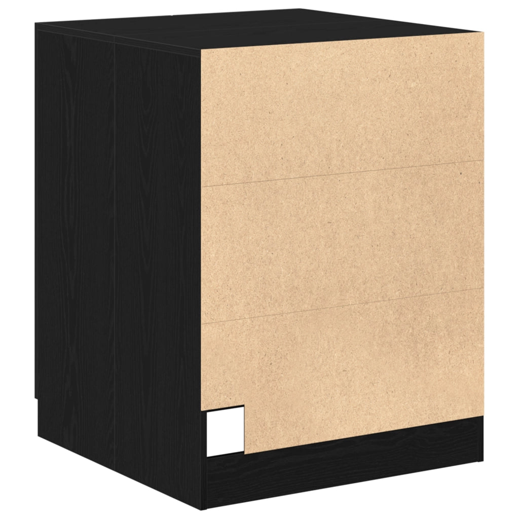 Mobile per Lavatrice  Rovere Nero 70,5x71,5x91,5 cm in legno ingegnerizzato