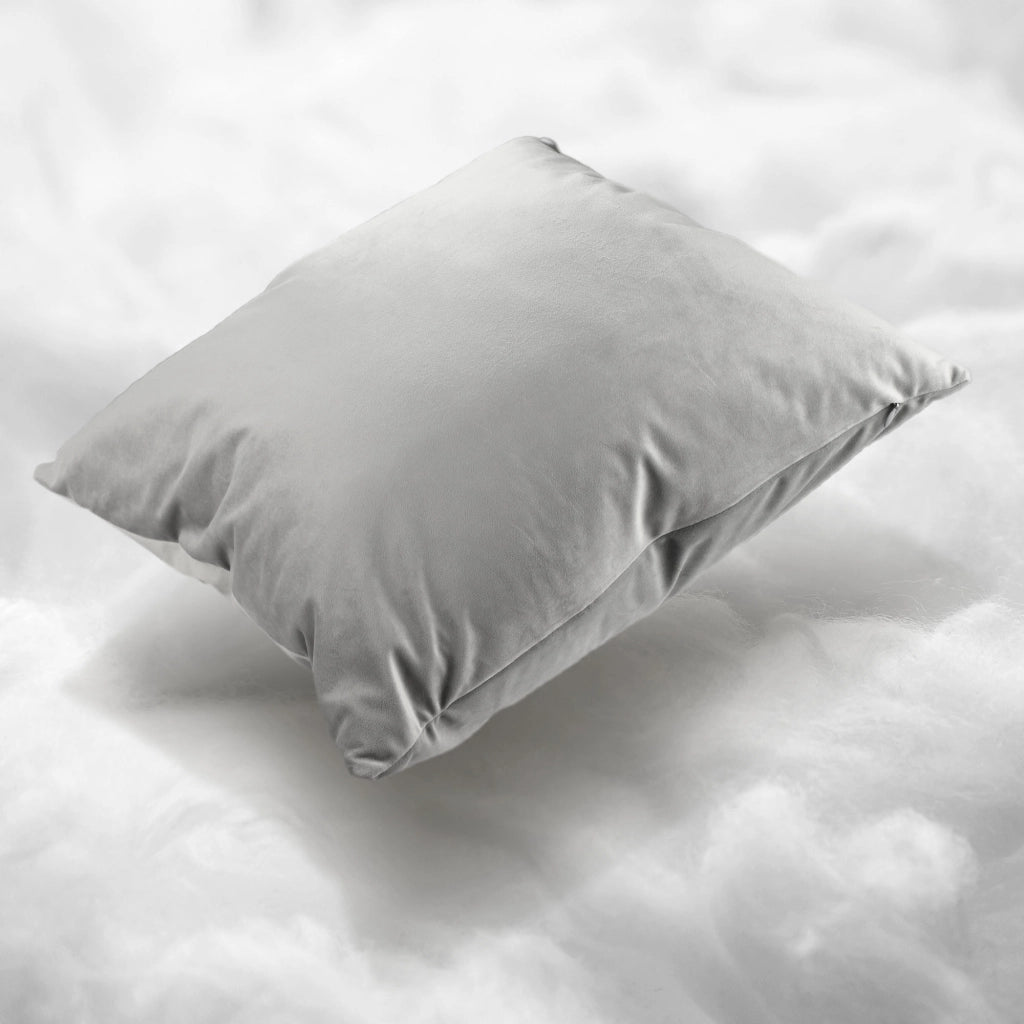 Cuscino decorativo in velluto KADAX 50x50 per soggiorno, grigio, Jasiek Soft