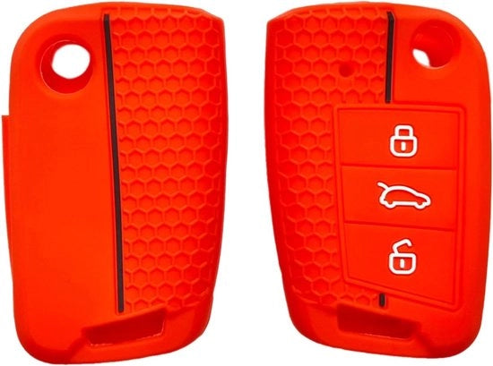 Schiacciabecchi in Silicone per VW Golf 7, Tiguan, Skoda Octavia e Kodiaq - Protezione Chiave e Accessori (Rosso)