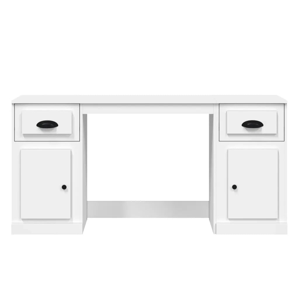 Scrivania con Armadietto Bianco in Legno Multistrato 3185327