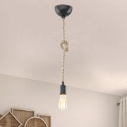 Lampada a Sospensione 'Aldershot' Lampada da Soffitto a Corda Iuta con Nodo [lux.pro]