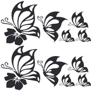 Sticker auto - Acquastato e riflettente - Nero - Sticker in vinile - Adatto per SUV e motocicletta - 2 fogli