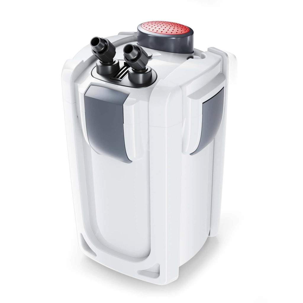 HW-702B Filtro esterno per acquari fino a 400 litri, con pompa 1.000 l/h e chiarificatore UVC da 9W, filtro a 3 stadi con mezzi e spugne filtranti inclusi
