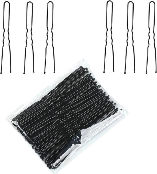 Spazzola per capelli a clip 50 pezzi - clip a U con chiusura - materiale resistente - estremità a forma di cerchio - adatto a tutti i tipi di capelli - design elegante - clip per capelli