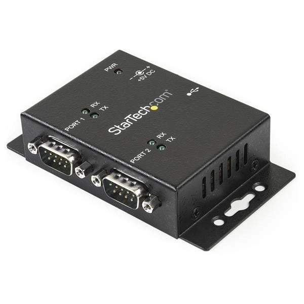 Startech.com hub adattatore usb a seriale 2 porte per montaggio a parete con clip per guide din - ICUSB2322I