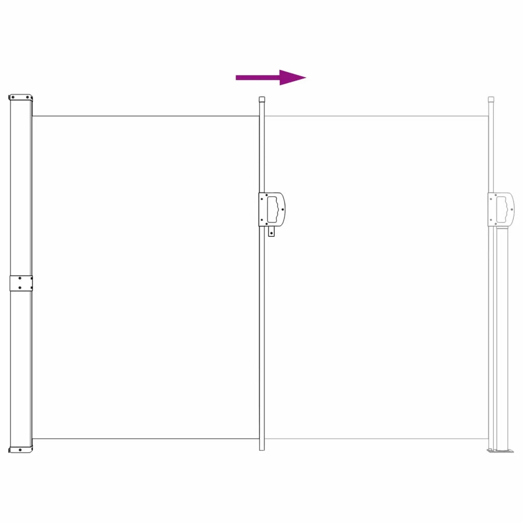 Tenda laterale retrattile 100% poliestere ferro acciaio 42035578