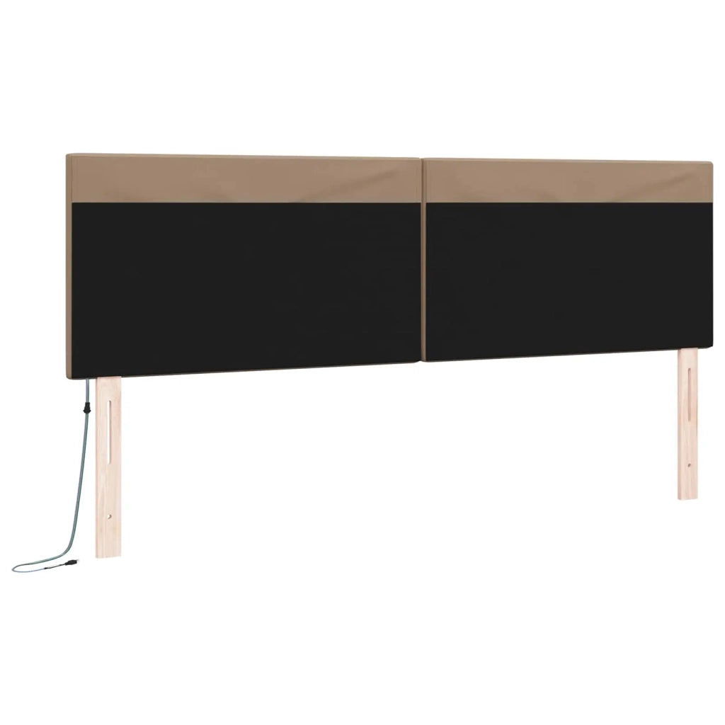 Testiera LED Cappuccino 180 cm Pelle Sintetica 42007312