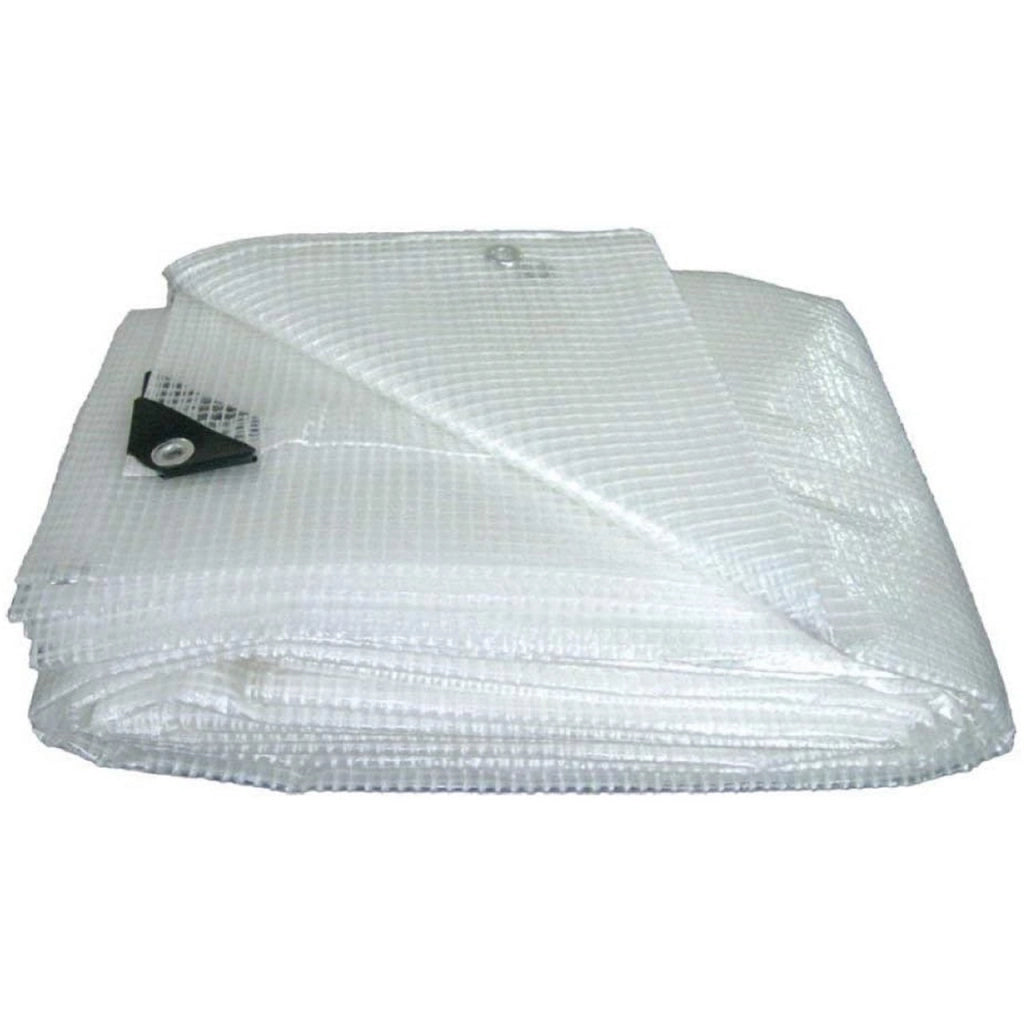 Telo occhiellato bianco 3x4 m in polietilene – Telo multiuso impermeabile