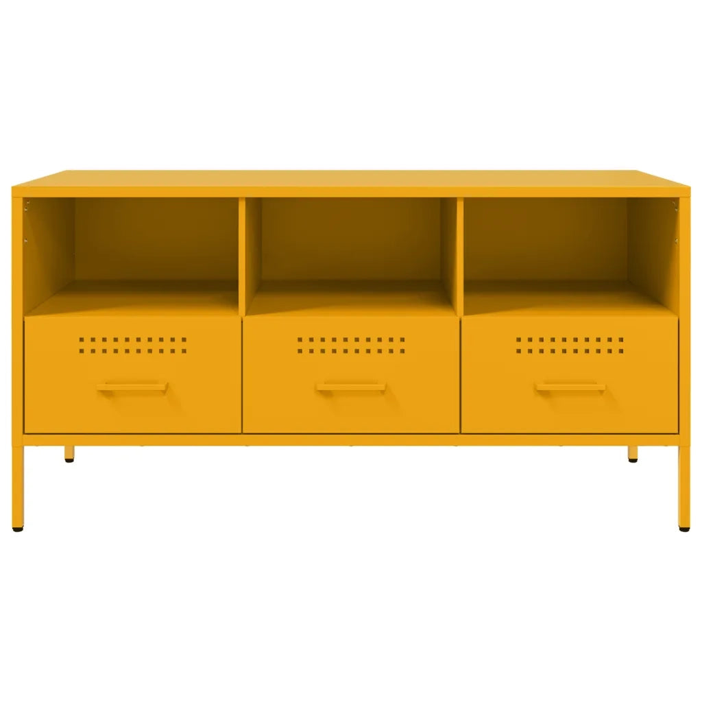 Mobile TV Giallo Senape 100,5x39x50,5 cm in Acciaio