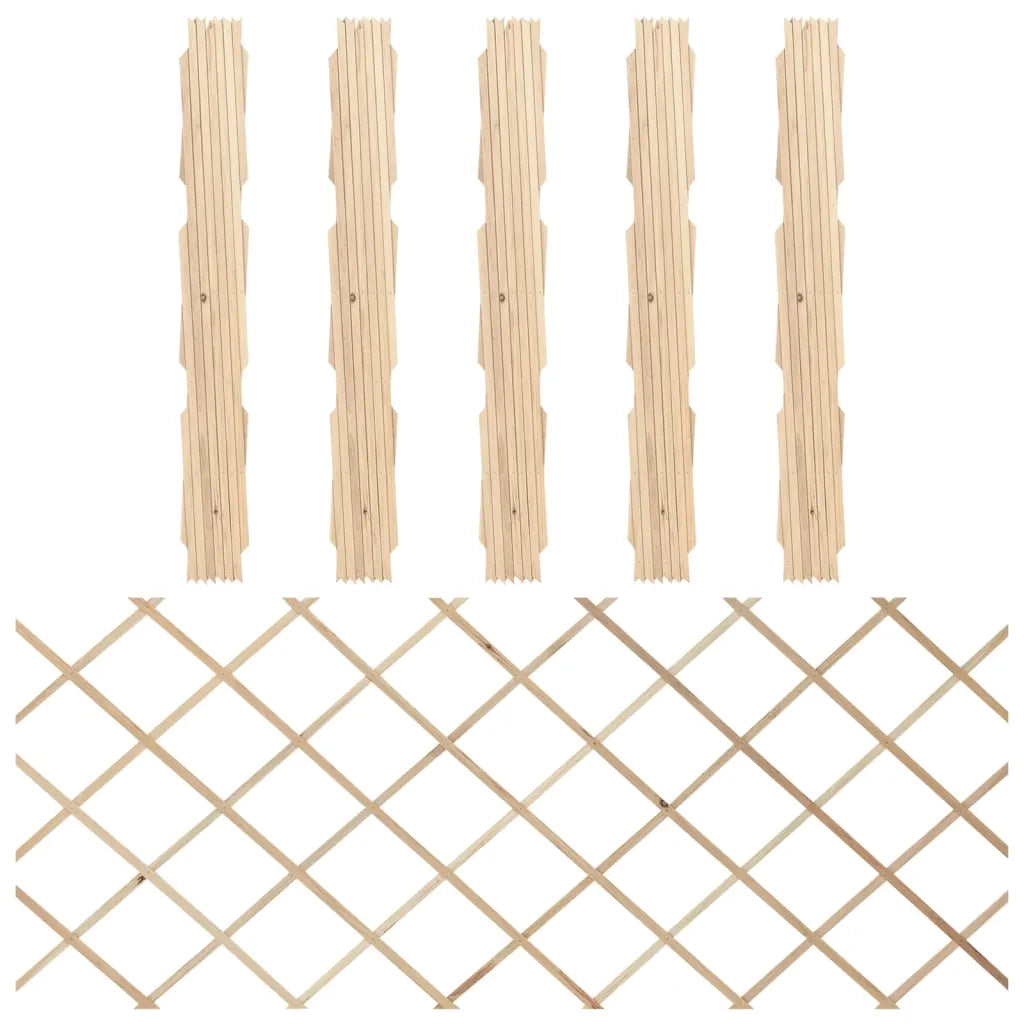 Recinzione a Traliccio 5 pz in Massello Abete 180x80 cm