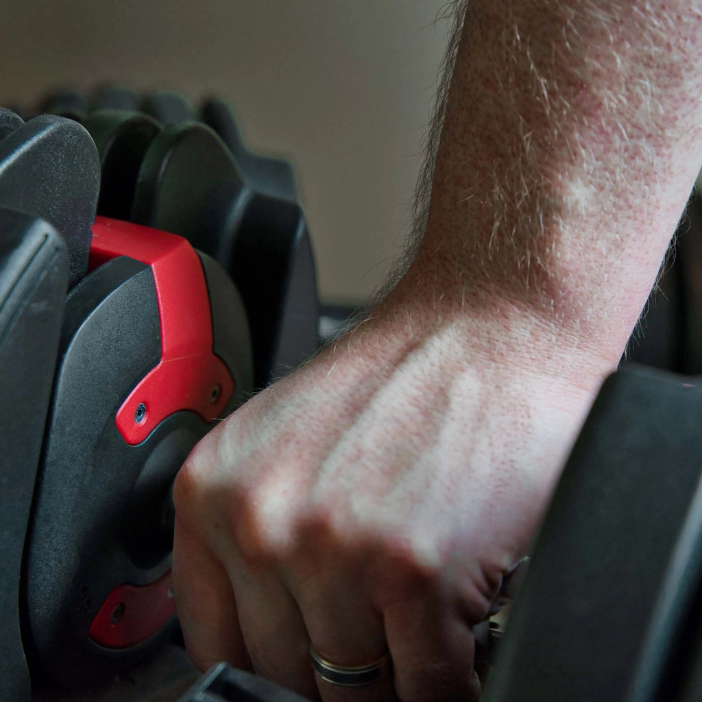LUXTRI Manubrio regolabile max 24 kg con meccanismo girevole, per fitness allenamento forza