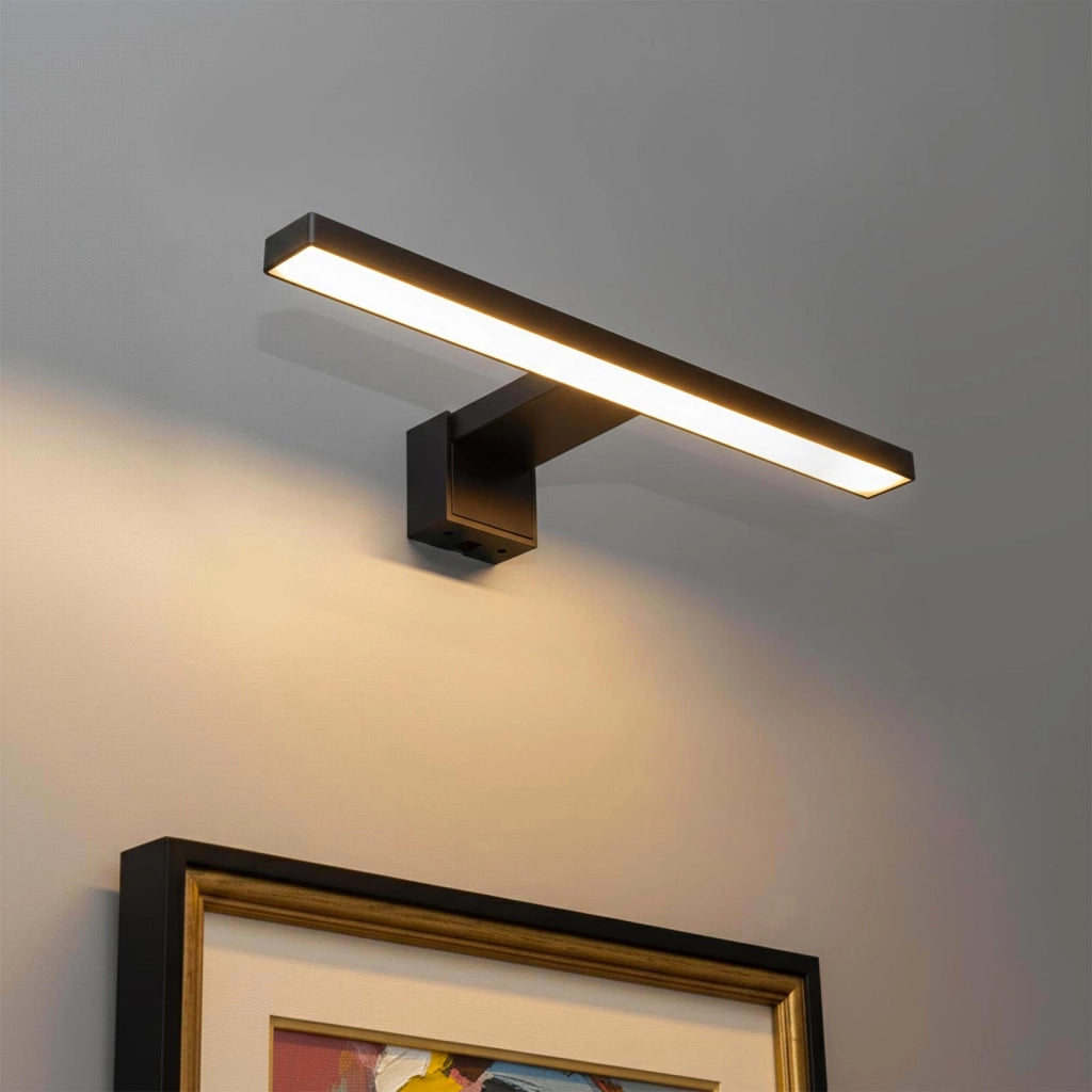Applique da Specchio Nero IP44 LED 5W CCT 3 Temperature Luce Bagno Specchiera Quadri Lampada Moderna Parete 230V