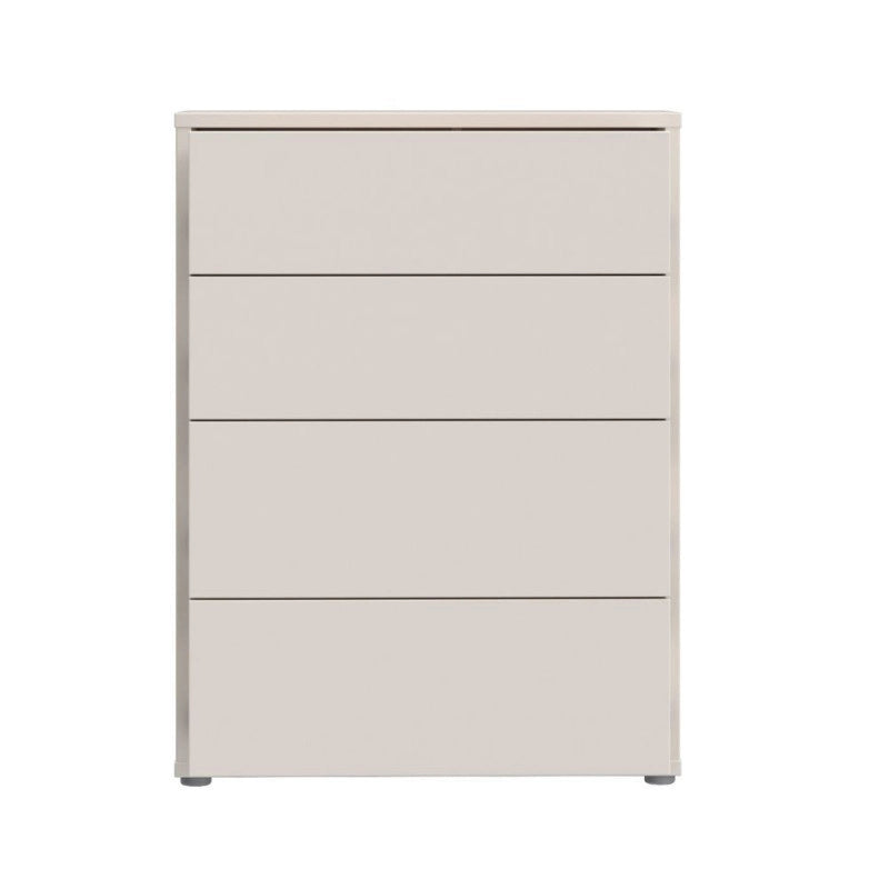 Cassettiera Medea 4 cassetti in colore cashmere 74.5x34.9xH99.1 cm.