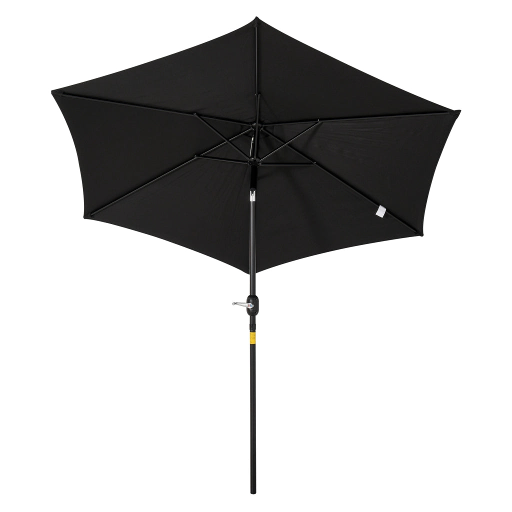 Parasole da giardino inclinabile con manovella ¨C zephmum ¨C alluminio nero ?260x235 cm