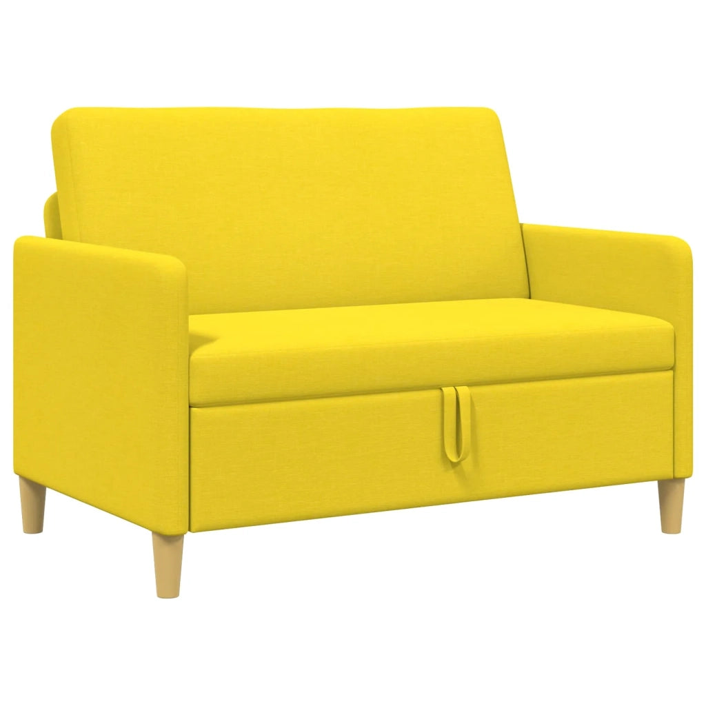 Divano con Storage Giallo Chiaro 122 x 78 x 87 cm Poliestere 42036901