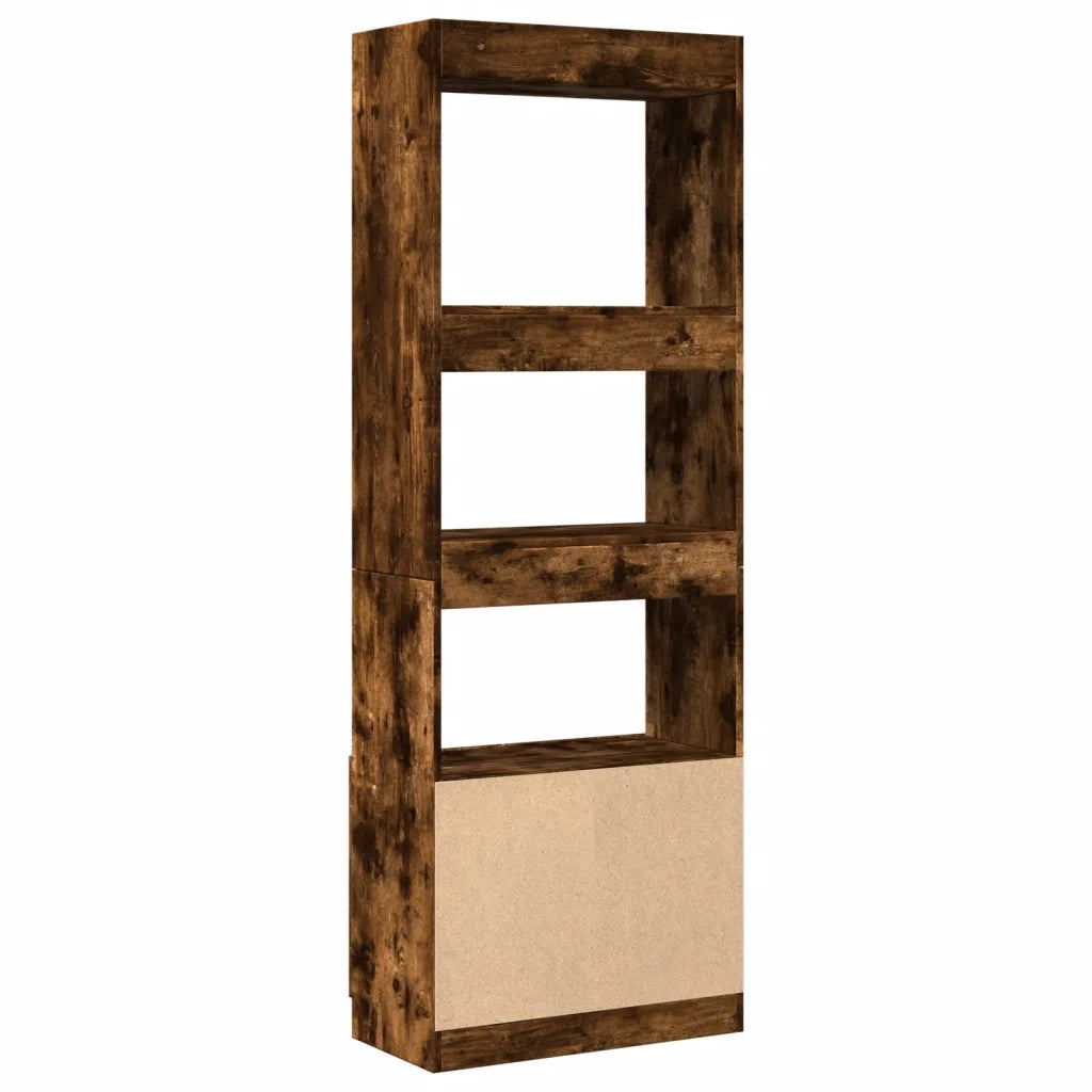 Credenza-Buffet-Armadio da cucina Rovere Fumo 63x33x180 cm in Truciolato