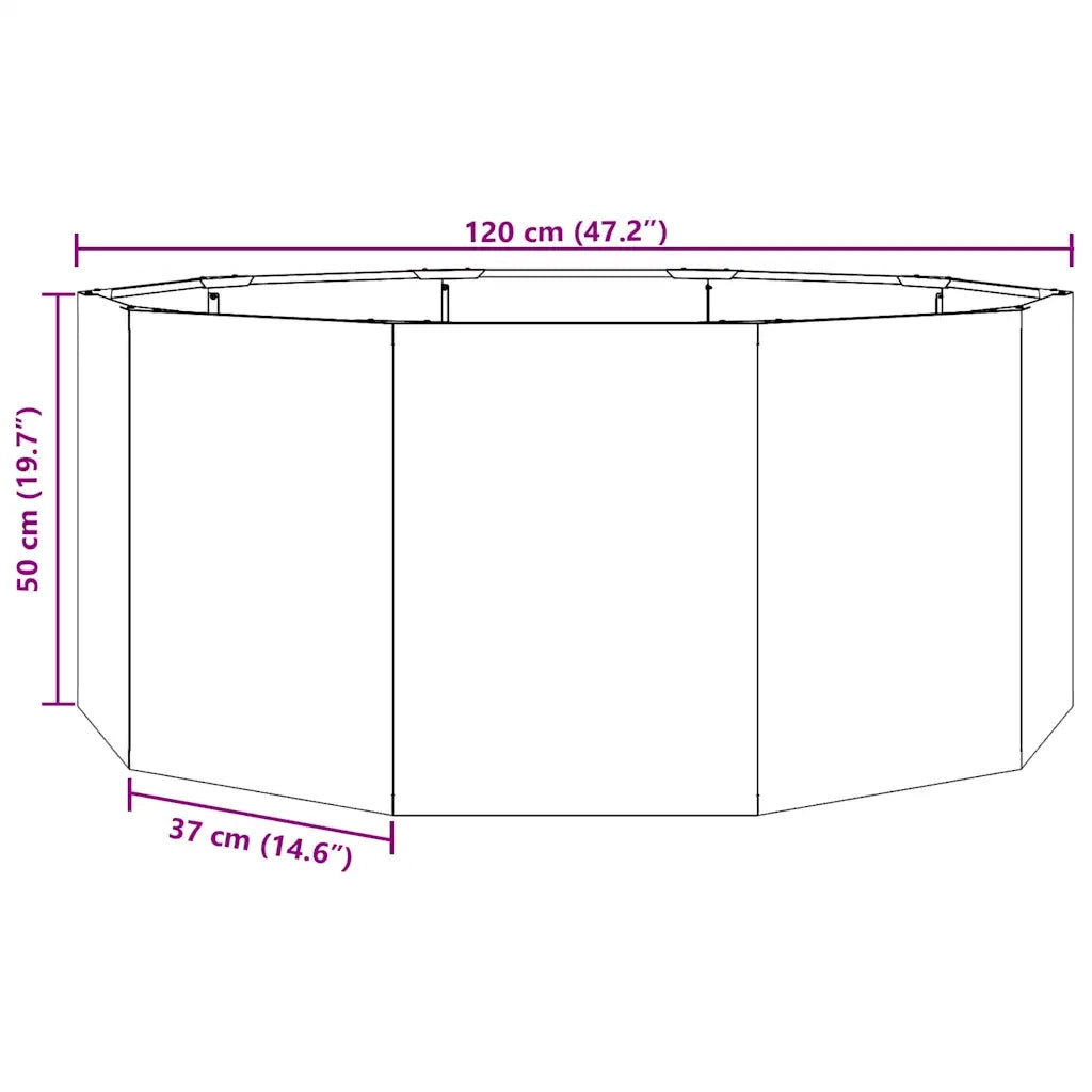 Fioriera | Cassetta per fiori | Vaso Bianco 120 x 120 x 50 cm Acciaio