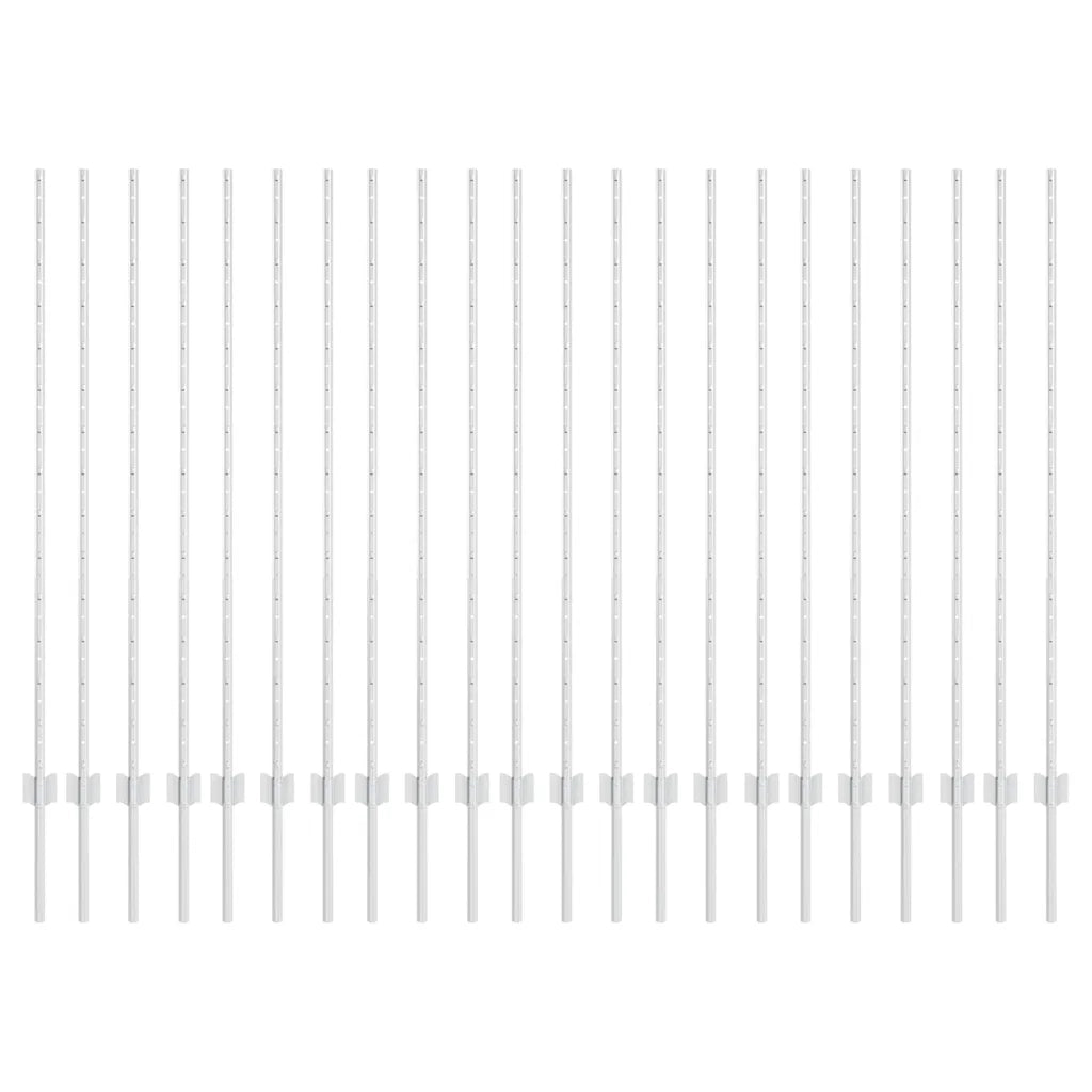 Palo della recinzione 22 pcs Argento 180 cm Acciaio 3335958