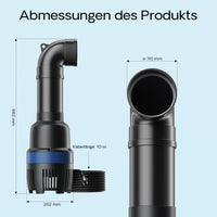 CEF-30000 Pompa a tubo per laghetto grande 30000 l/h 200 W, per ricircolo acqua