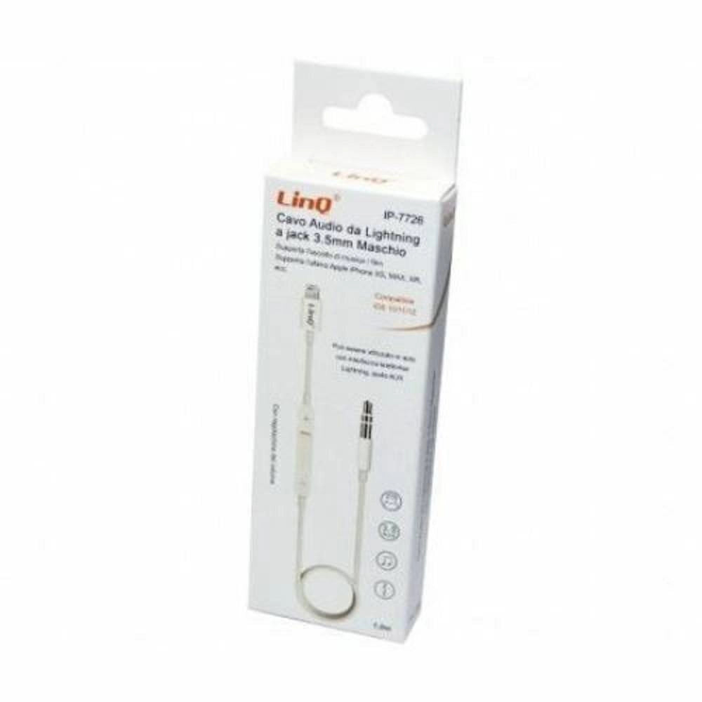 Trade Shop - Cavo Adattatore Audio Da Lightning Iphone A Aux Jack 3,5mm Maschio 1mt Ip-7726 -
