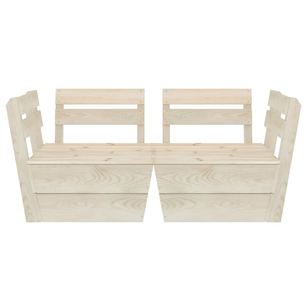 Divano da Giardino a 2 Posti su Pallet Legno Abete Impregnato 3063708