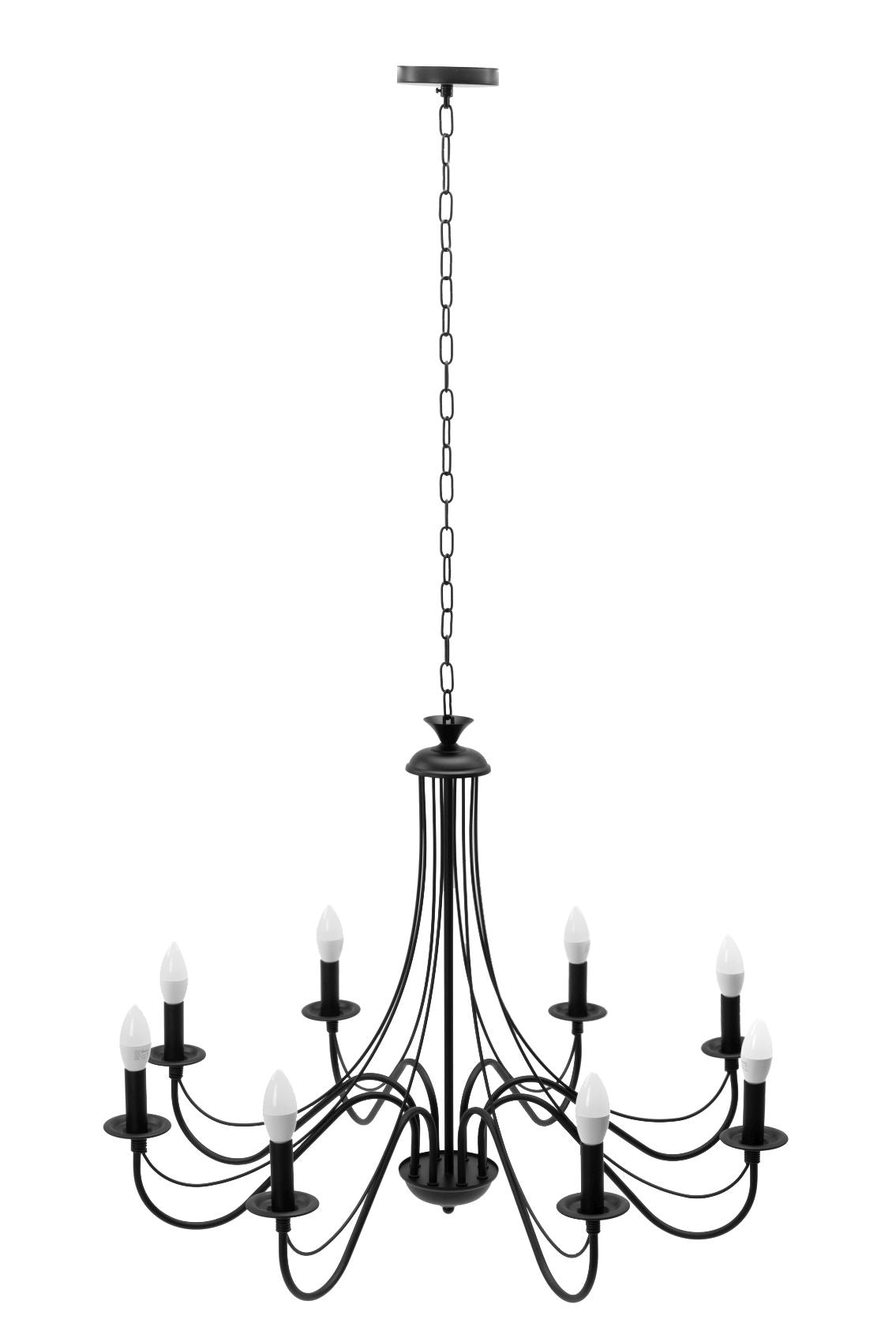 Lampada Da Soffitto Pensile Rustica APP648-8CP Nera