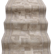 Passatoia Scala Scalinata Ingresso 67x550 Cm Bordata Tappeto Corridoio Gradini Antiscivolo Beige