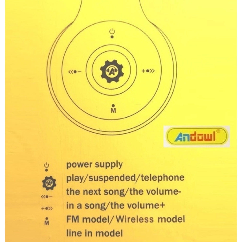 Trade Shop - Cuffie Q-317 Senza Fili Stereo Wireless Ricaricabili Usb Bluetooth Pieghevoli -