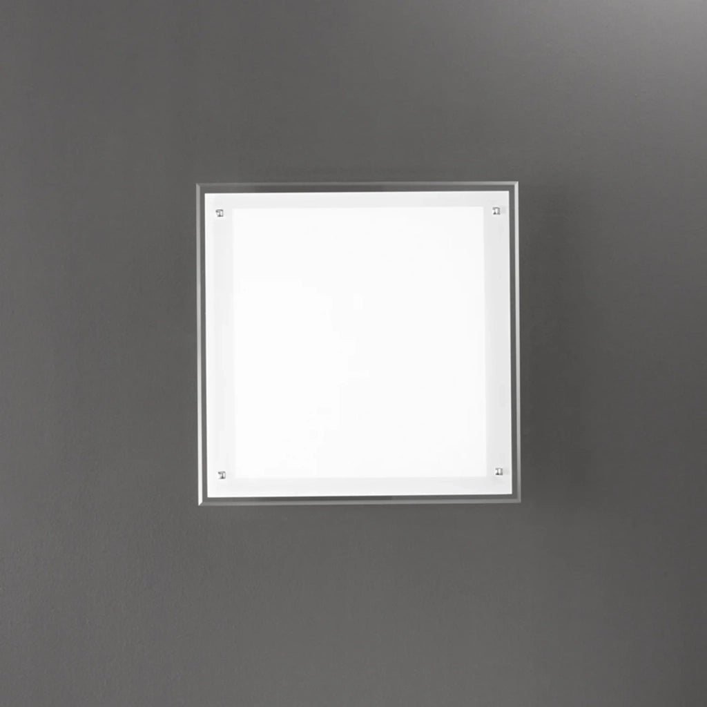 Plafoniera Moderna Plain Vetro Bianco Led 40W Dimmerabile Ip20