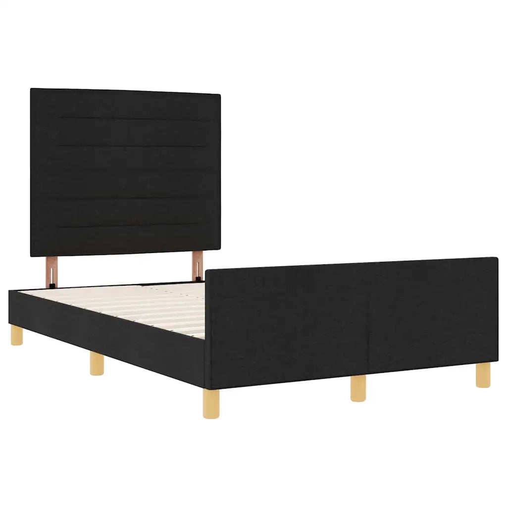 Struttura del letto con testiera Nero 120 x 200 cm Tessuto 3344643