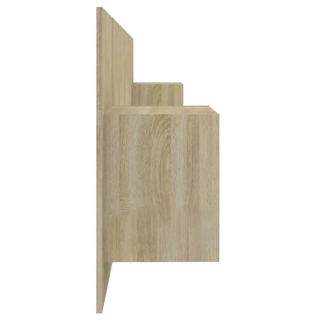 Testiera Letto con Armadietti Legno Multistrato Rovere Sonoma