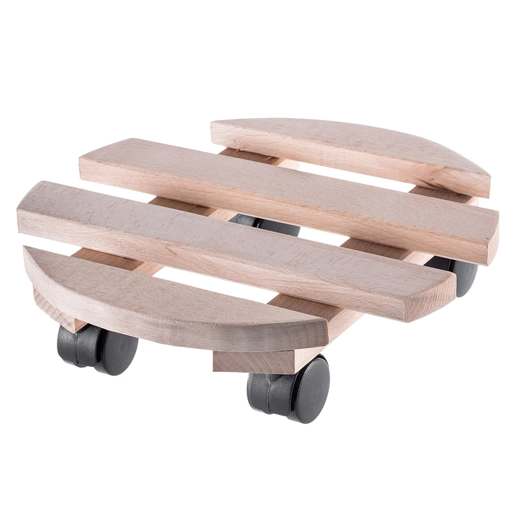 Supporto per vaso da fiori KADAX, piattaforma rotonda in legno, 30 cm