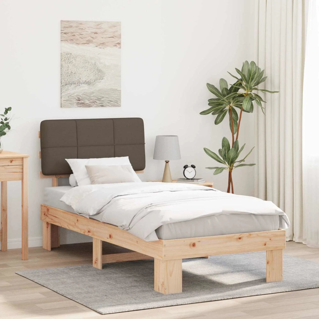 Letto con Testiera Rivestita Talpa 80 x 200 cm Pino massello 877452