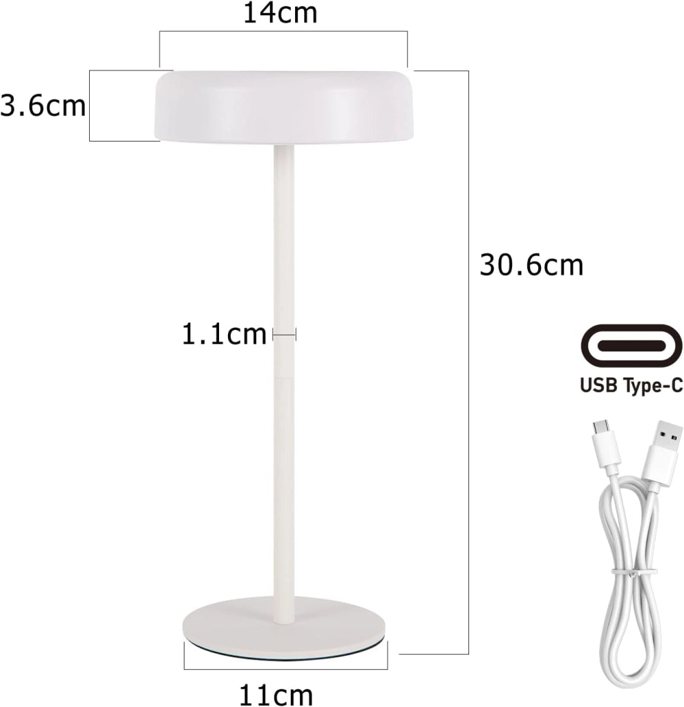 ZMH Lampada da tavolo LED wireless solare batteria ricaricabile touch dimmerabile per soggiorno comodino