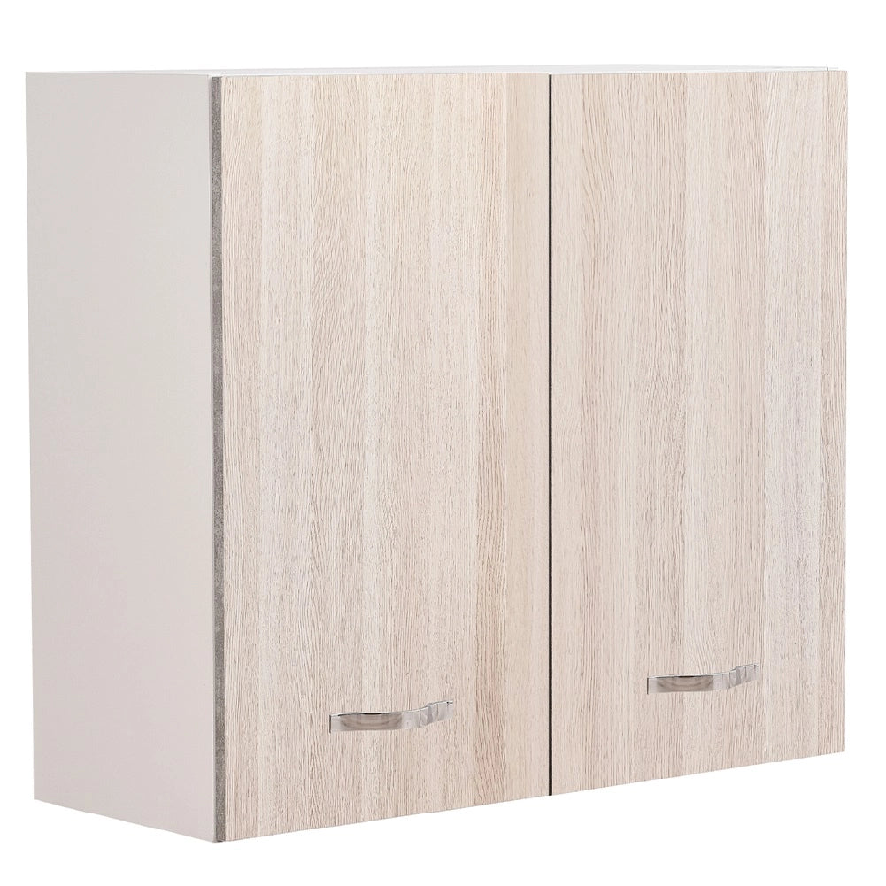 Mobile Cucina Pensile 2 Ante Componibile in Legno Colore Olmo 80x32 H72cm