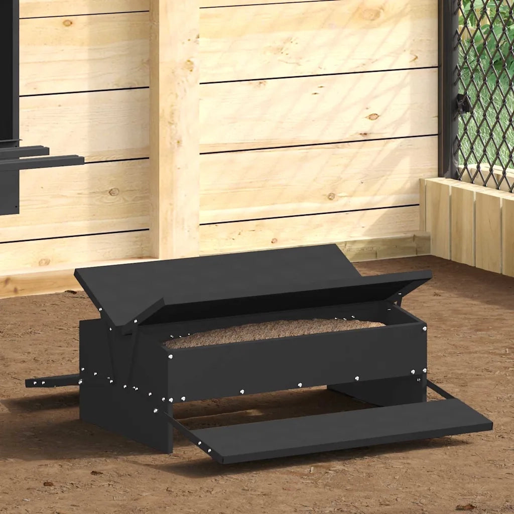 Mangiatore a Pedale per Pollo Nero 75 x 53 x 20,5 cm CFW2994317