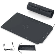 Tappetino riscaldante elettrico in silicone per alimenti 64 x 41 x 2 cm riscaldamento rapido portatile design arrotolabile silicone nero 20_0014198