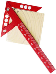 Strumento di Misurazione per Lavorazione del Legno - Centrale Marcatura - Tavola di Misura in Lega di Alluminio - Gadget per Falegnameria - Attrezzo per Precisione e Curatela