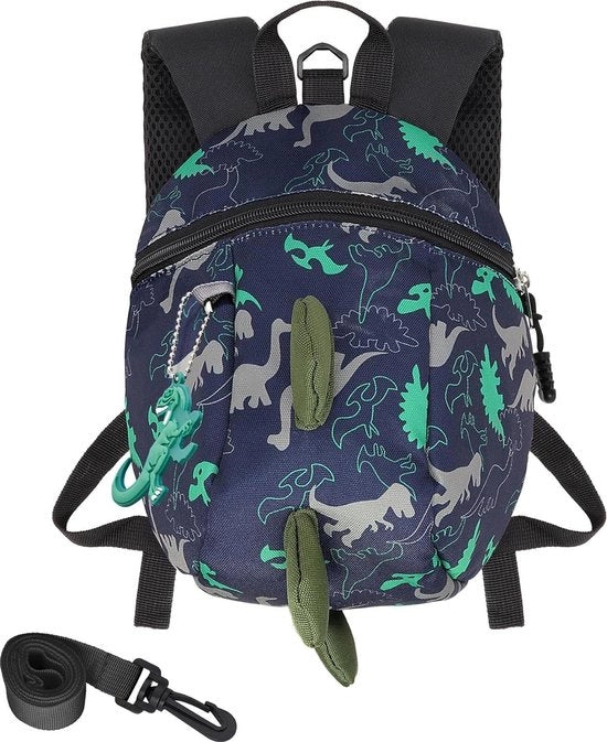 Ragazzo Ragazza Borsa Cartoon con Cinturino Anti Perdita con Guide - Blu